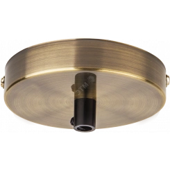 Потолочная база декоративная черненая бронза