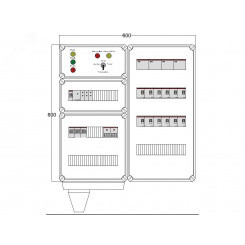 Щит управления электрообогревом DEVIbox HS 12x3400 D330 (в комплекте с терморегулятором и датчиком температуры)