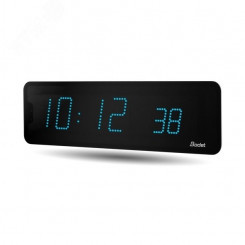 Часы цифровые STYLE II 10S (часы/минуты/секунды), высота цифр 10 см, сек 7 см, синий цвет, NTP, PoE