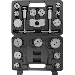 Приспособление для возврата поршней дисковых тормозных механизмов в наборе, 18 предметов Приспособление для возврата поршней дисковых тормозных механизмов в наборе, 18 предметов