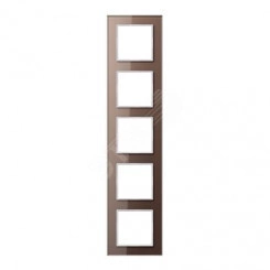 Рамка 5-я для горизонтальной/вертикальной установки  Серия- ACreation  Материал- стекло  Цвет- мокко