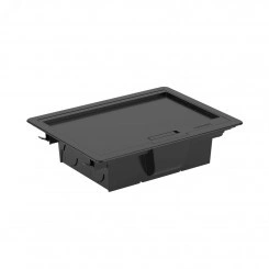 Лючок напольный 12 модулей черный RAL 9005 Лючок напольный 12 модулей черный RAL 9005