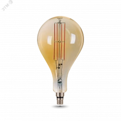 Лампа светодиодная LED 8 Вт 780 Лм 2400К теплая Е27 А160 golden straight Filament Gauss