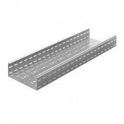 Универсальный лоток перфорированный 500х100х3000, толщ. 1,2 мм, Сендзимир цинк