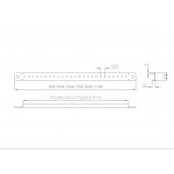 Перемычка монтажная для шкафов EMS ширина/глубина 500 мм