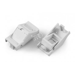 Вставка угловая 45x22.5 (аналог Mosaic) для 1 модуля формата Keystone Jack со шторками ROHS белая Вставка угловая 45x22.5 (аналог Mosaic) для 1 модуля формата Keystone Jack со шторками ROHS белая