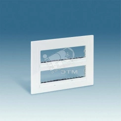 Накладка 2-х рядная с суппортами на 16 узких модулей, S82C, алюминий - алюминий Накладка 2-х рядная с суппортами на 16 узких модулей, S82C, алюминий - алюминий