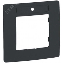 ETIKA Рамка с держателем для маркировки 1 пост антрацит ETIKA Рамка с держателем для маркировки 1 пост антрацит