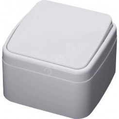 Выключатель одноклавишный серия Basic, белый, Stekker