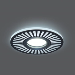 Светильник ИВО-3w 4000K, Gu5.3 узор, круглый, черный Backlight Gauss