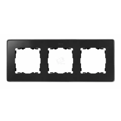 Рамка 3 поста графит основание алюминий