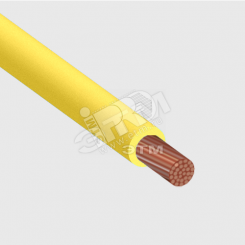Провод силовой ПУГВ 1х2.5 желтый многопроволочный (100м)