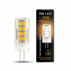 Лампа светодиодная LED 4 Вт 400 Лм 2700К теплая G4 капсула 220 В керамика Black Gauss