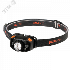 Фонарь налобный 5Вт LED + 2 x RED SMD ABS-пластик алюминий нейлон 5 режимов работы управление жестами дальность до 100м заряд microUSB в комплекте IP54 JazzWay