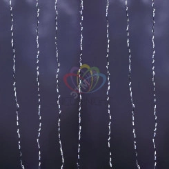 Гирлянда профессиональная LED - Умный дождь 3 секции 1x3м 4x3 нитей 30W 24В 8 каналов 672LED белый IP65