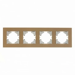 UGRA рамка 4-местная, стекло, шампань. UGRA рамка 4-местная, стекло, шампань.