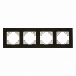 UGRA рамка 4-местная, стекло, чёрный. UGRA рамка 4-местная, стекло, чёрный.