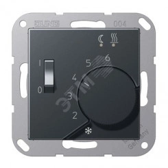 Накладка для регулятора подогрева пола   Серия A500  Материал- термопласт  Цвет- матовый антрацит