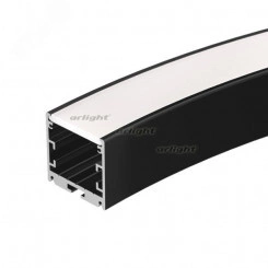 Профиль SL-ARC-3535-D800-A45 BLACK (320мм, дуга 1 из 8) (ARL, Алюминий)