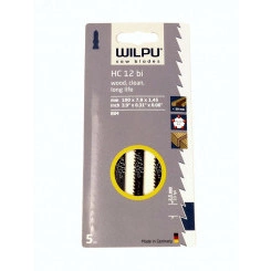 Пилка для лобзика HC 12bi х5шт/уп для дерева до 30мм, пластмассы (чистый рез)