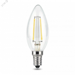Лампа светодиодная LED 7 Вт 550 Лм 2700К теплая Е14 Свеча Filament Gauss