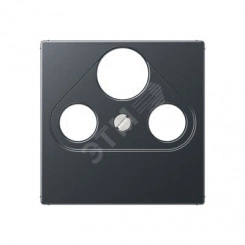 Накладка для телевизионной розетки (SAT-TV-FM)  Серия A500  Материал- термопласт  Цвет- матовый антрацит