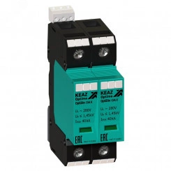 Ограничитель импульсных перенапряжений (УЗИП) 2П 40кА (класс II + III) OptiDin OM-II-2-280/40 Ограничитель импульсных перенапряжений (УЗИП) 2П 40кА (класс II + III) OptiDin OM-II-2-280/40