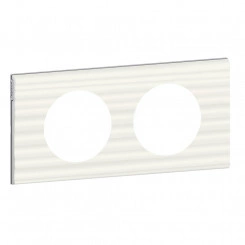 Рамка, двухпостовая, Corian белый рельеф