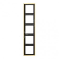 Рамка 5-я для горизонтальной/вертикальной установки  Серия- LS990  Материал- металл  Цвет- классическая латунь