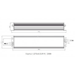 Драйвер светодиодный ИПС200-1050Т IP67 0900