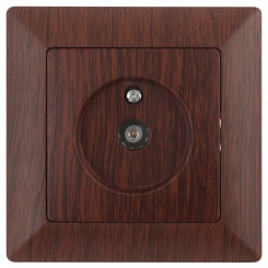 Розетка TV одиночная, СУ, Solo, венге, 4-301-10