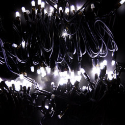 Гирлянда профессиональная модульная Дюраплей LED 10 м, 200 LED, черный каучук, цвет свечения белый NEON-NIGHT