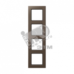 Рамка 4-я для горизонтальной/вертикальной установки  Серия- ACreation  Материал- дуропласт  Цвет- мокко