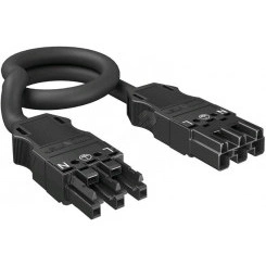 Кабель соединительный штекер-гнездо WINSTA MIDI длина 8 м (H05VV-F 3х2,5 мм2, L-PE-N, черный) Кабель соединительный штекер-гнездо WINSTA MIDI длина 8 м (H05VV-F 3х2,5 мм2, L-PE-N, черный)