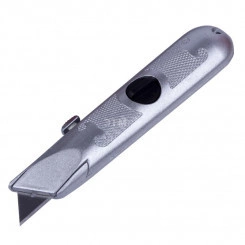 Нож с трапециевидным выдвижным лезвием, винтовой фиксатор лезвия Нож с трапециевидным выдвижным лезвием, винтовой фиксатор лезвия