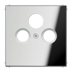 Накладка для телевизионной розетки (SAT-TV-FM)  Серия LS990  Материал- металл  Цвет- полированный хром