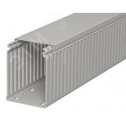 Распределительный кабельный канал LKV 100x75x2000 мм (ПВХ, серый) Распределительный кабельный канал LKV 100x75x2000 мм (ПВХ, серый)