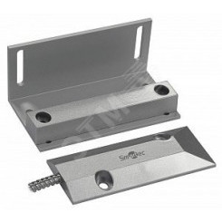 Датчик магнитоконтактный, НЗ/НР, серебряный, накладной для металлических дверей, металлорукав, зазор 60 мм