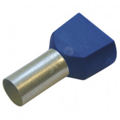 Гильза конечная для двух проводов 2,5/ 13 мм цвет синий (упак. 100 шт.)