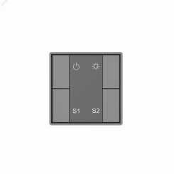 Кнопочная панель 4-х кл. (2 сцены/1 группа), металлический корпус, серый DA-SW-S2-PG