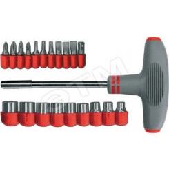 Отвертка Т-образная, 11 CrV бит и 9 головок