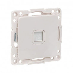 Розетка телефонная 1-м Стокгольм механизм бел. PROxima EKF EYT01-034-10