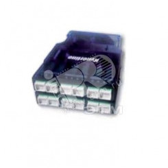 Кассета для оптических претерминированных решений 6 дуплексных портов LC/PC для одномодового кабеля синий корпус/синие порты