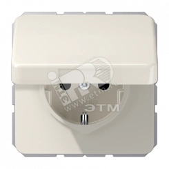 Крышка ударопрочная откидная ударопрочная для штекерных розеток  слоновая кость