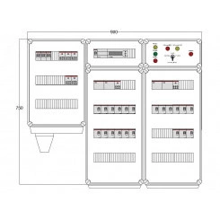 Щит управления электрообогревом DEVIBOX HR 21x1700 D850 (в комплекте с терморегулятором) Щит управления электрообогревом DEVIBOX HR 21x1700 D850 (в комплекте с терморегулятором)