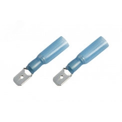 Клемма плоская изолир термоусаживаемая РПи-п-т 2.5-(6.3) РпИп-т 2-7-0,8 штекер 6.35 мм 1.5-2.5