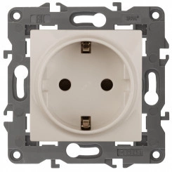 Розетка 2P+E Schuko, 16А-250В, Эра Elegance, сл.кость, 14-2101-02 Розетка 2P+E Schuko, 16А-250В, Эра Elegance, сл.кость, 14-2101-02