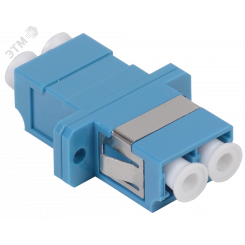 Адаптер проходной LC-LC для одномодового и многомодового кабеля (SM/MM) с полировкой UPC двойного исполнения (Duplex)