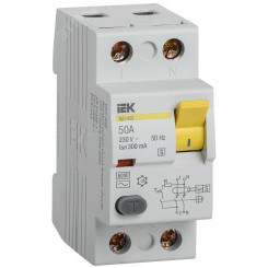 Выключатель дифференциального тока (УЗО) ВД1-63S 2Р 50А 300мА(Электромеханическое)