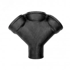 Крестовина чугунная канализация 45гр. Дн100-100-100 косая Крестовина чугунная канализация 45гр. Дн100-100-100 косая